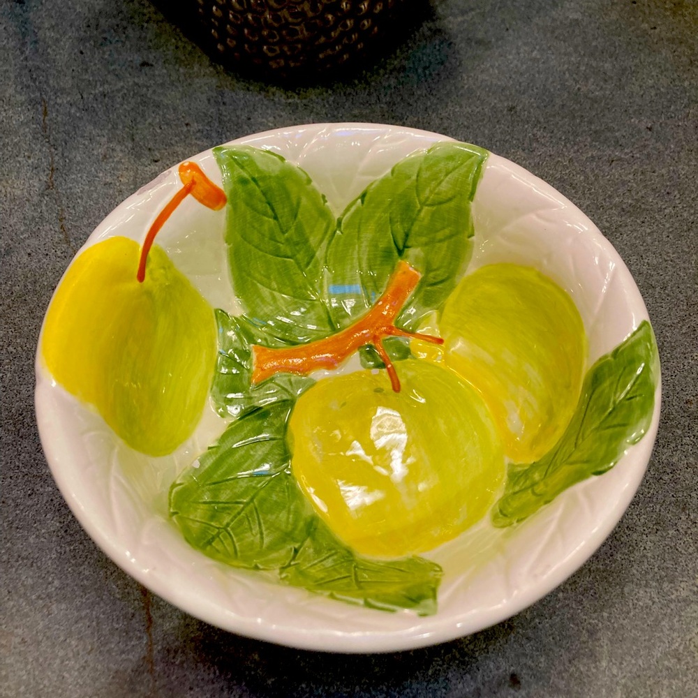 Fruit De Jour 6” “apple” majolica bowl from Shafford